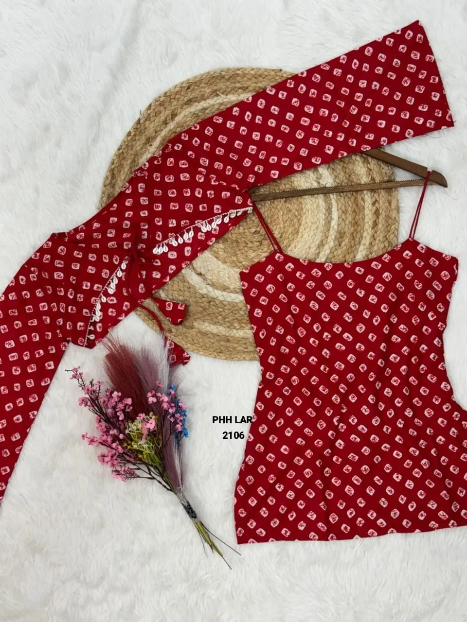 Heritage Pure Cotton Bandhej Print Sleeveless Kurti